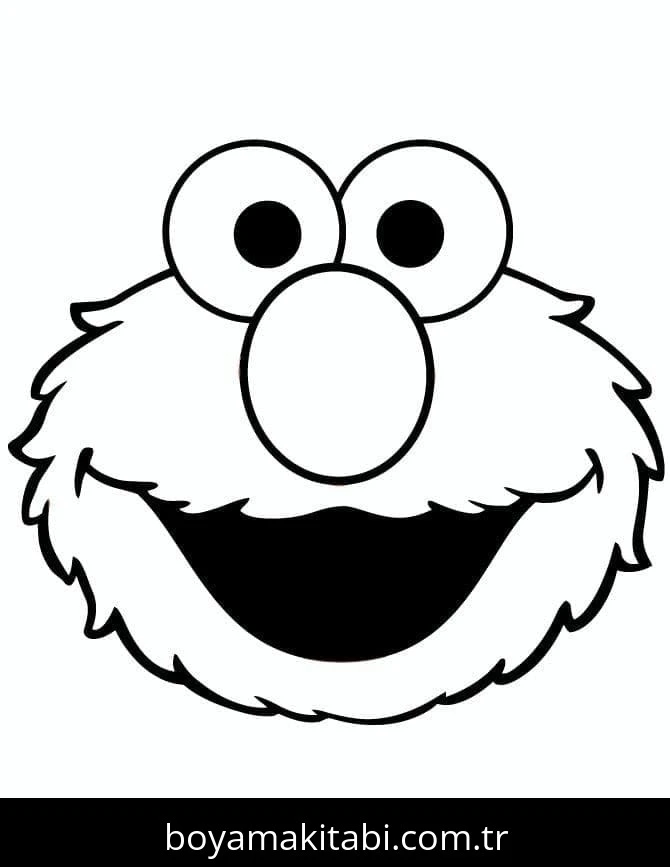Elmo boyama sayfası – renkli çizimler, okul öncesi