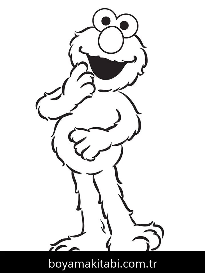 Elmo boyama sayfası – okul öncesi, evde etkinlik