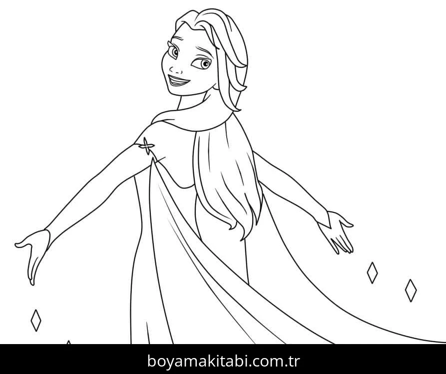 Elsa boyama sayfası – ücretsiz yazdır, boyama etkinliği