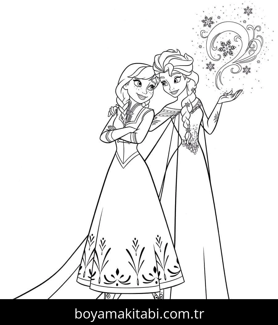 Elsa Ve Anna Boyama