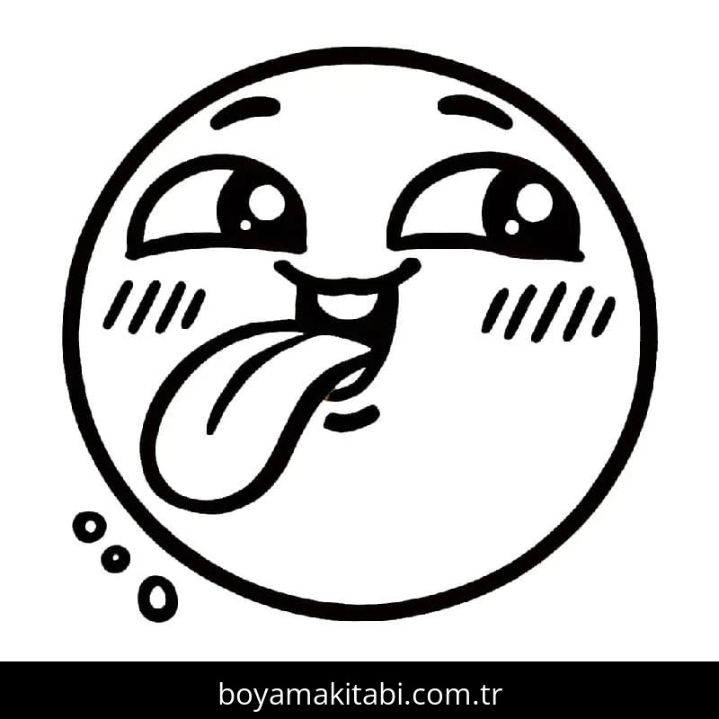 Emoji boyama sayfası – sanatsal çalışma, çocuklar için