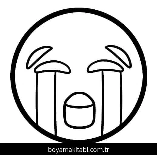 Emoji boyama sayfası – PDF indir, sevimli karakter