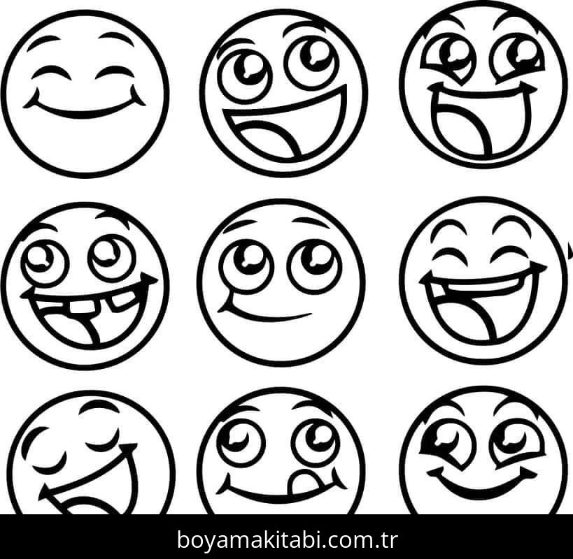 Emoji boyama sayfası – boyama etkinliği, çocuk aktivitesi