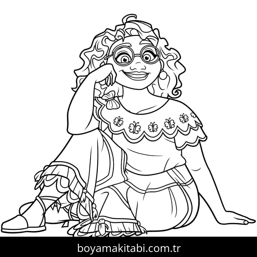 Encanto boyama sayfası – çocuk aktivitesi, PDF indir