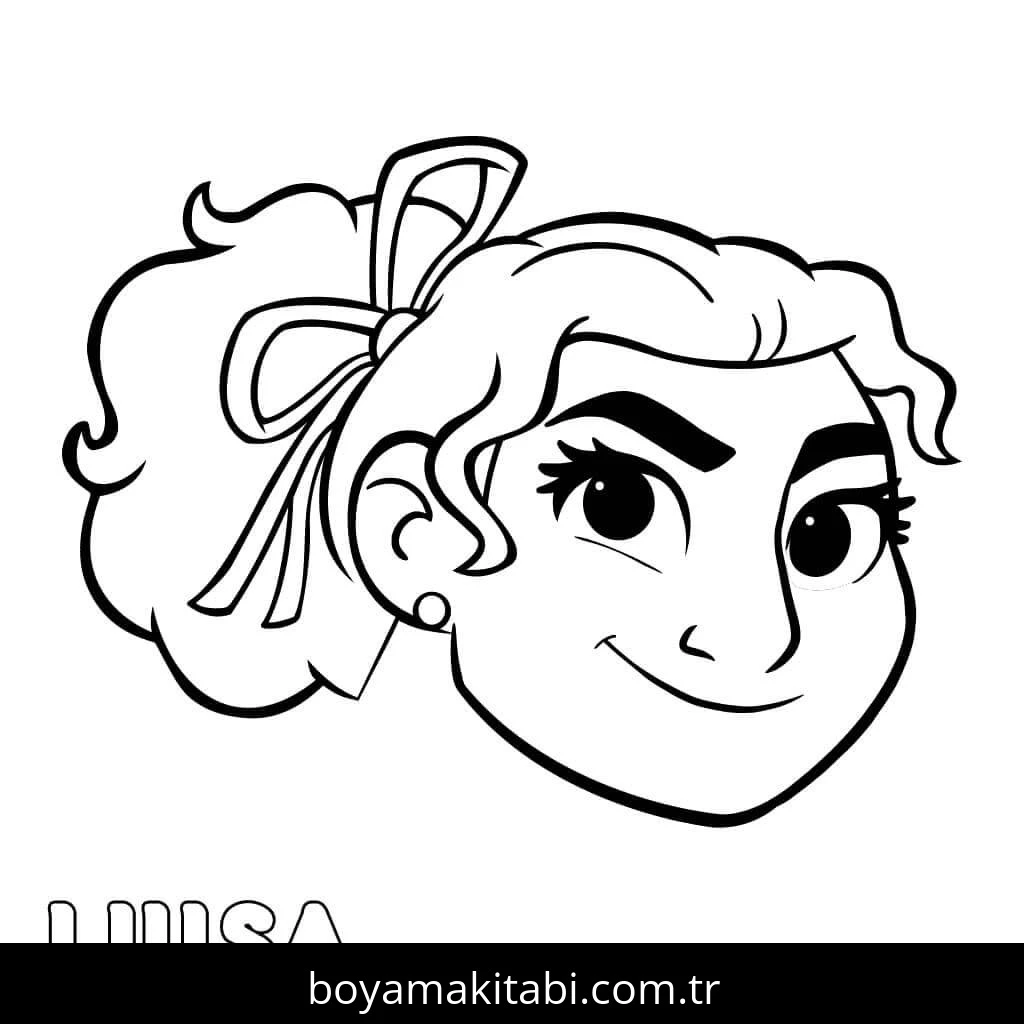 Encanto boyama sayfası – basit çizim, kolay boyama