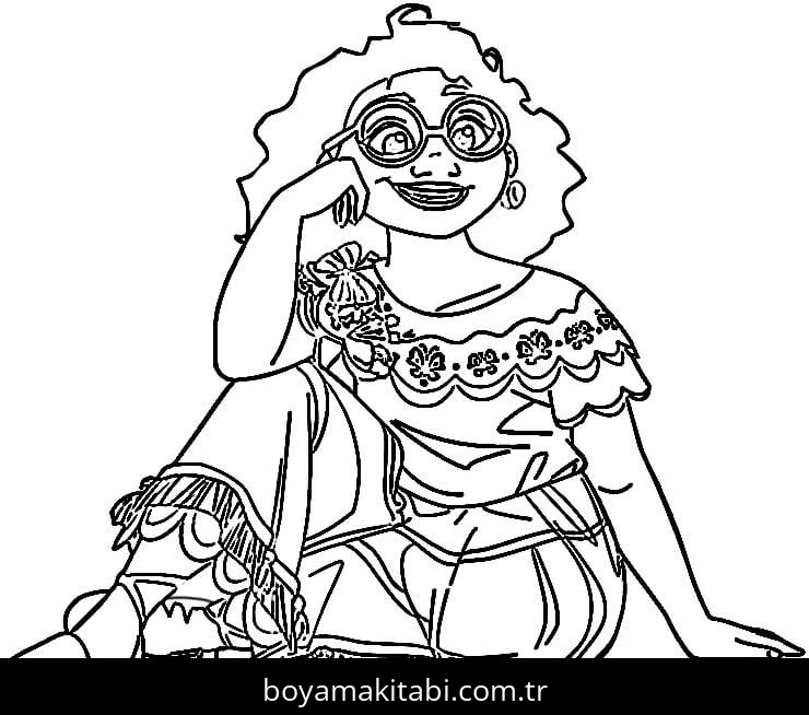 Encanto boyama sayfası – sanatsal çalışma, çocuklar için