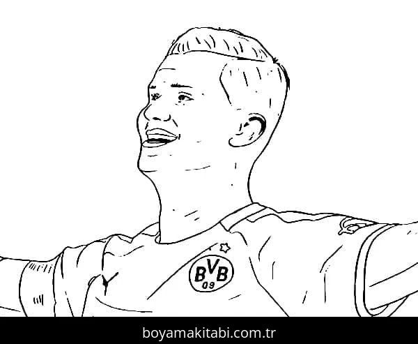 Erling Haaland boyama sayfası – yaratıcılığı geliştirir, keyifli zaman