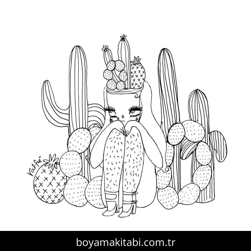 Estetik boyama sayfası – eğitici aktivite, yaratıcılık