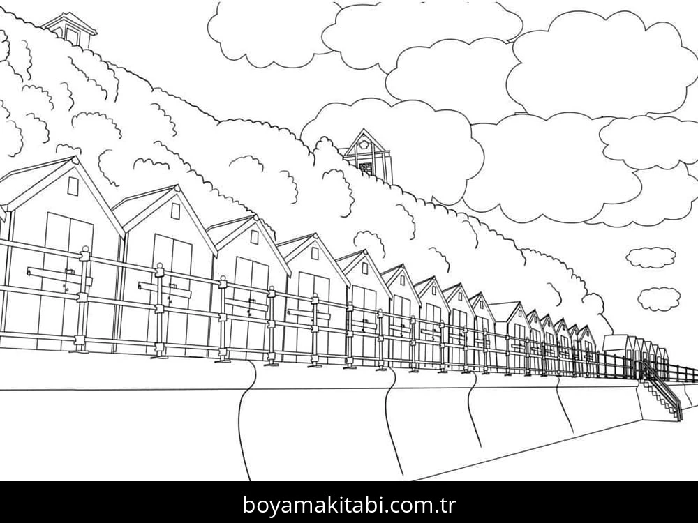 Estetik boyama sayfası – sanatsal çalışma, çocuklar için