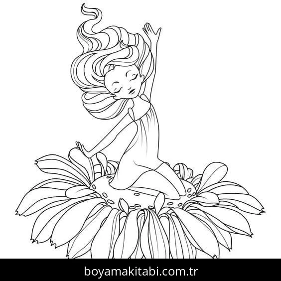 Estetik boyama sayfası – eğlenceli etkinlik, el becerilerini geliştirir