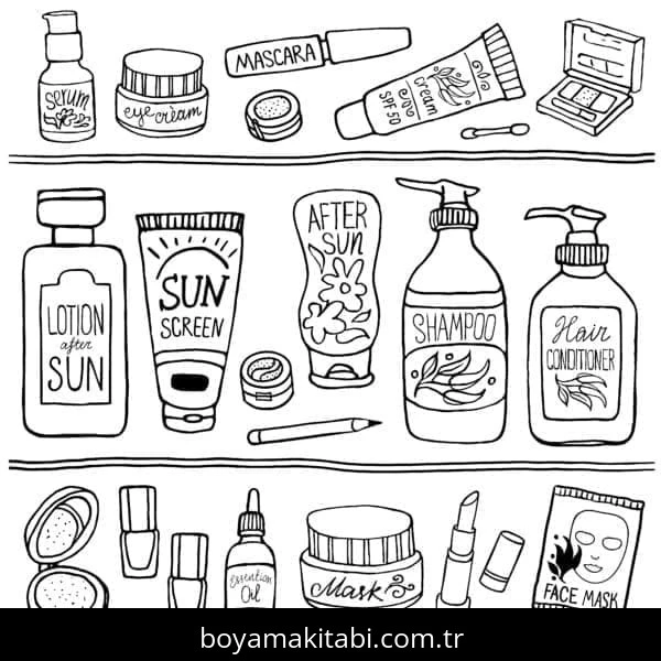 Estetik boyama sayfası – boyama çalışması, yaratıcılığı geliştirir