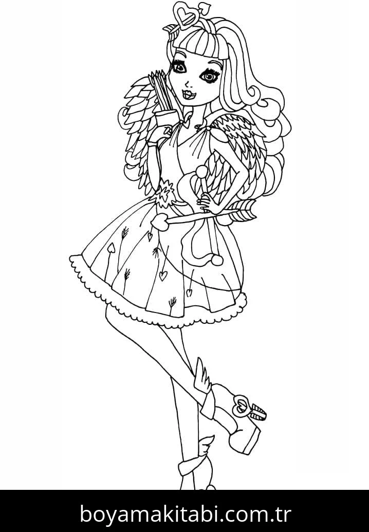 Ever After High boyama sayfası – çocuklar için, çizgi film temalı