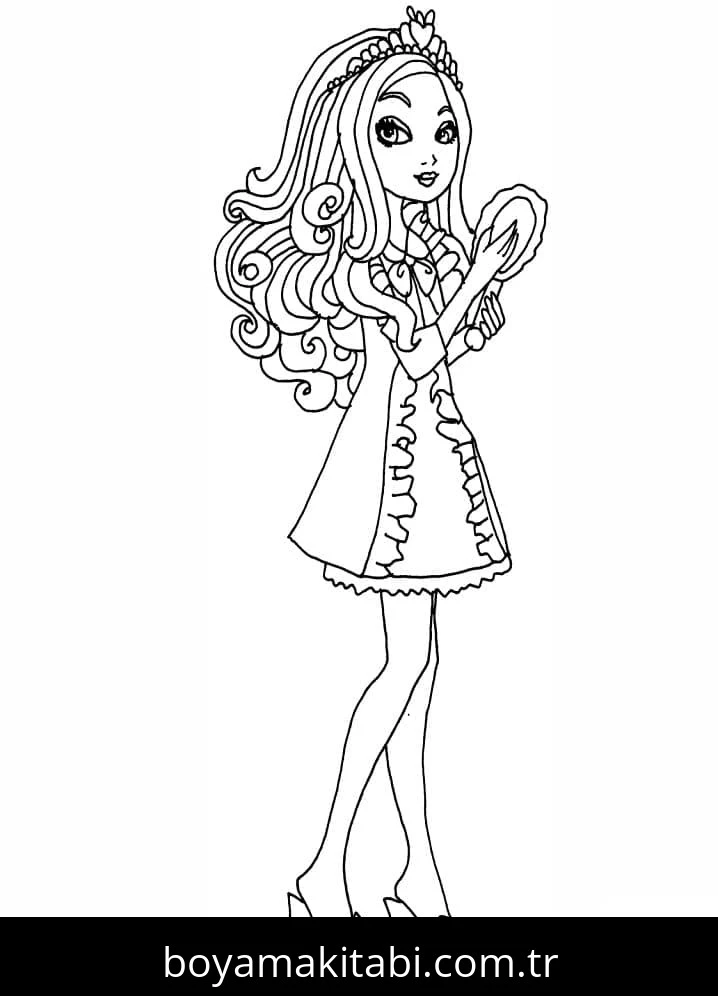 Ever After High boyama sayfası – kolay boyama, eğitici aktivite