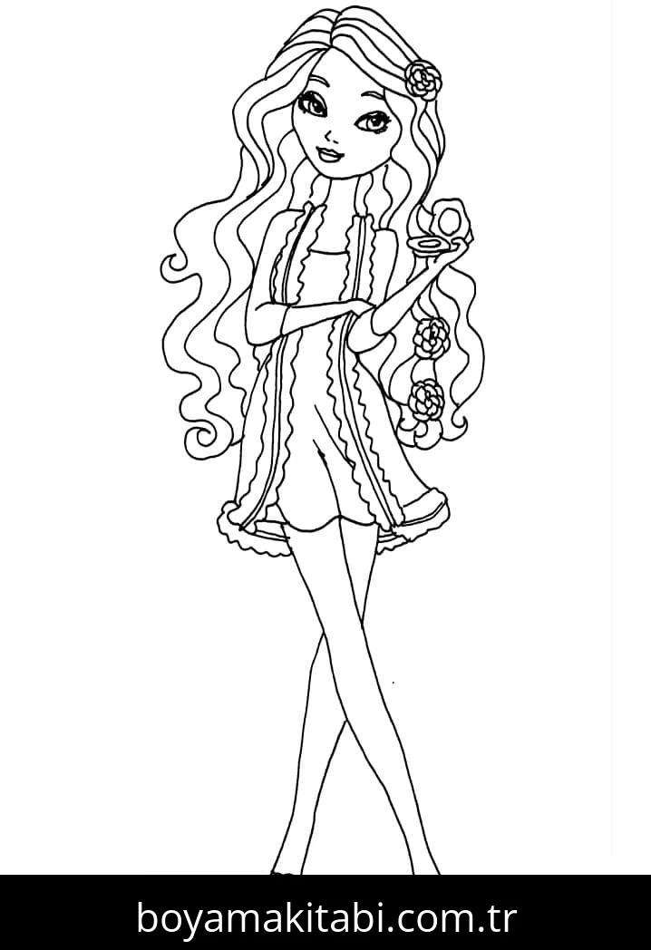 Ever After High boyama sayfası – keyifli zaman, renkli çizimler
