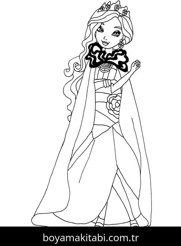 Ever After High boyama sayfası – sanatsal çalışma, çocuklar için