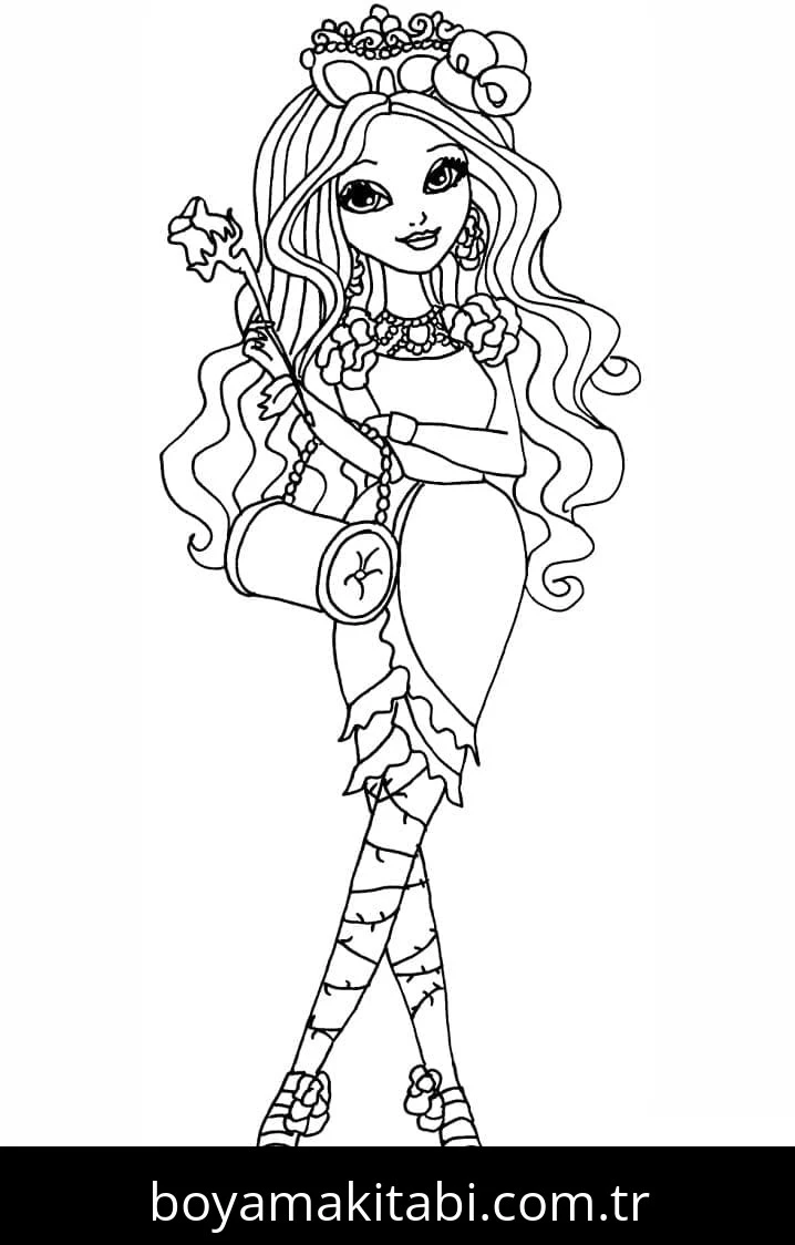 Ever After High boyama sayfası – ücretsiz yazdır, boyama etkinliği
