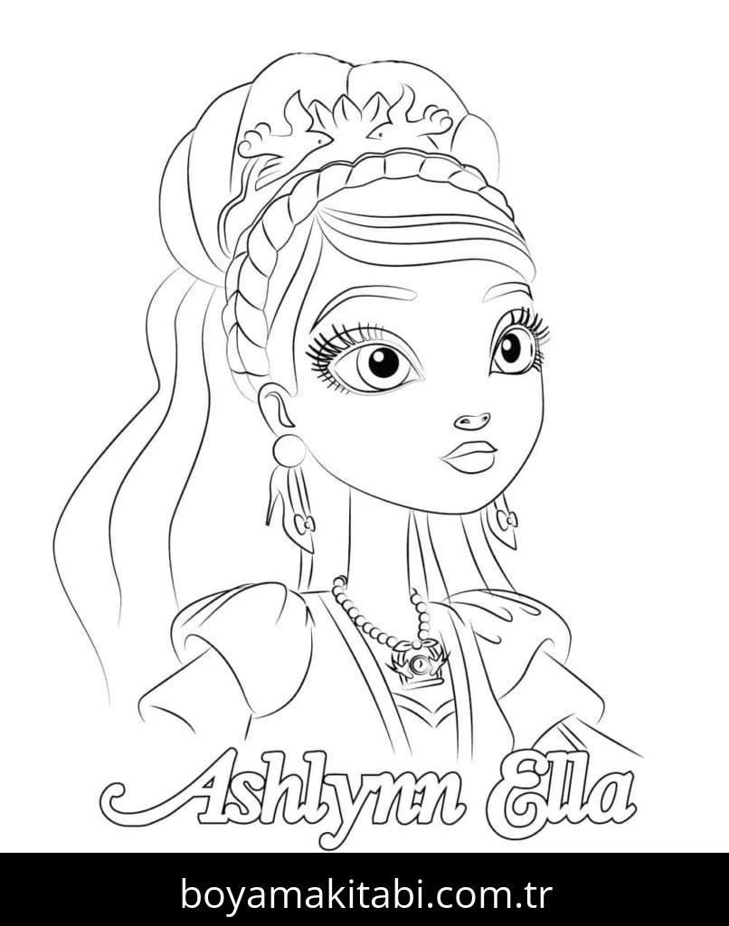 Ever After High boyama sayfası – eğlenceli etkinlik, el becerilerini geliştirir