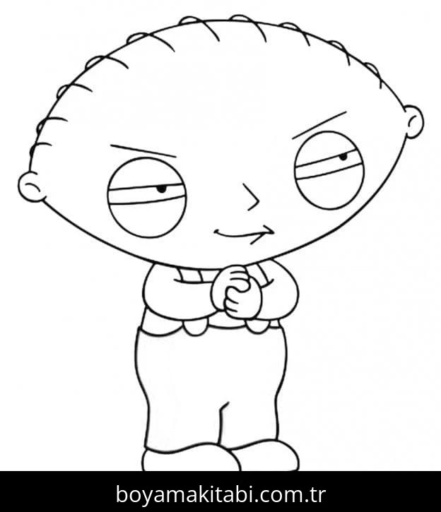 Family Guy boyama sayfası – sevimli karakter, sanatsal çalışma