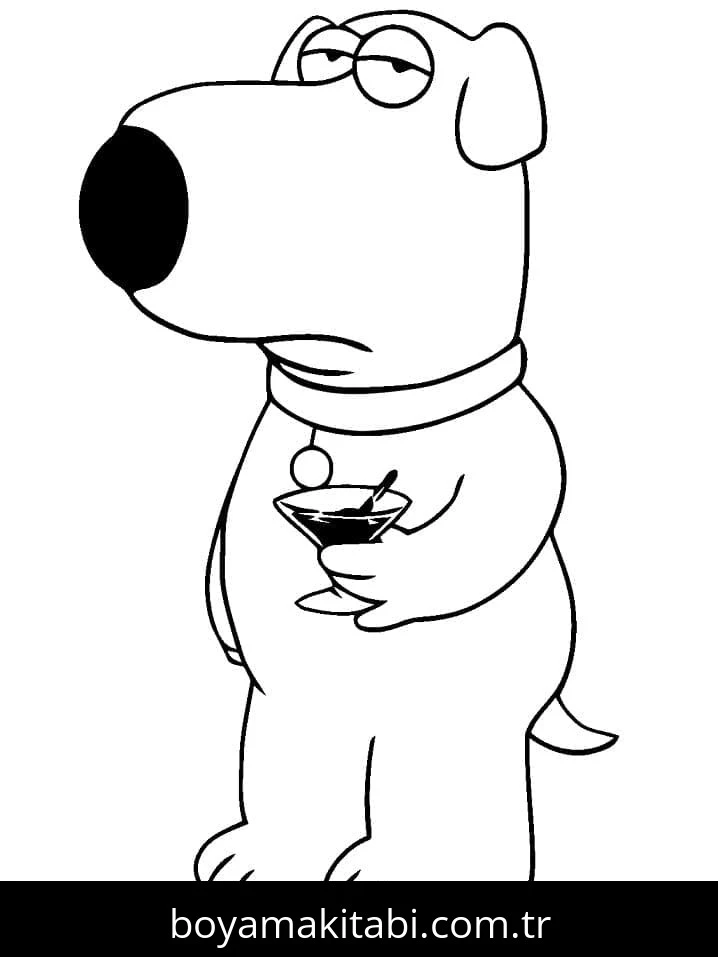 Family Guy boyama sayfası – el becerilerini geliştirir, boyama çalışması