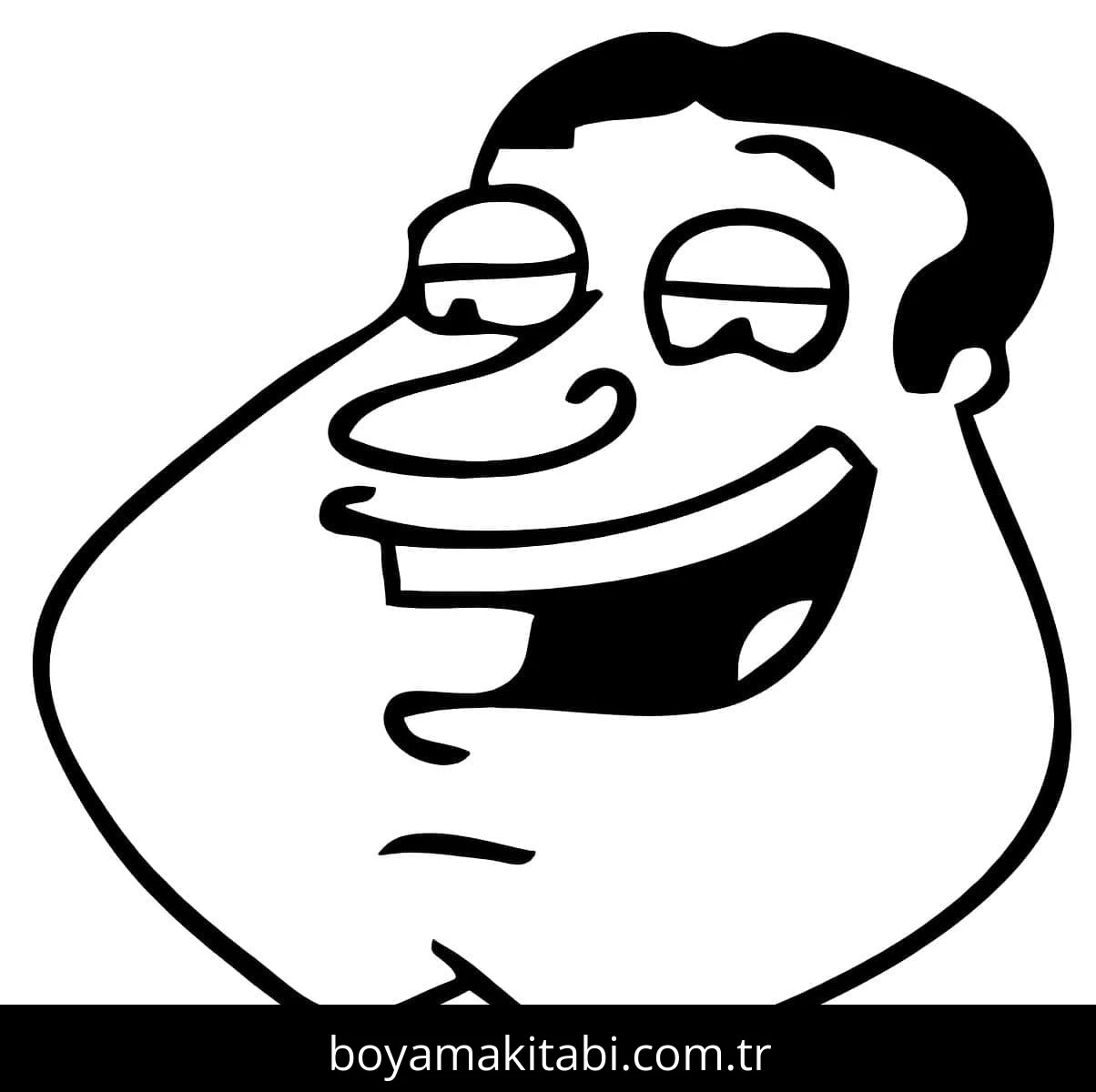 Family Guy boyama sayfası – keyifli zaman, renkli çizimler