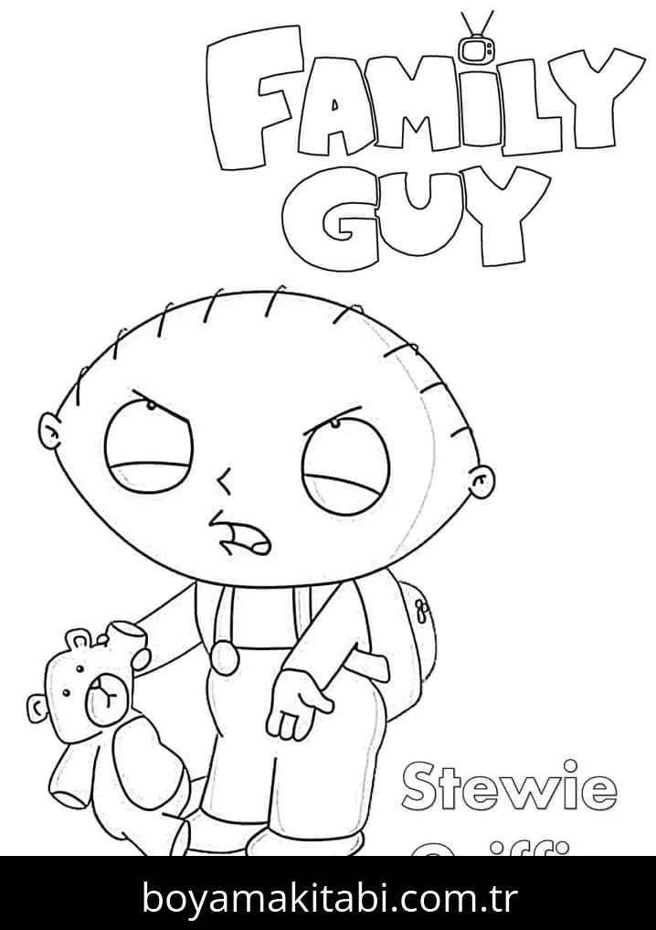 Family Guy boyama sayfası – yaratıcılık, eğlenceli etkinlik