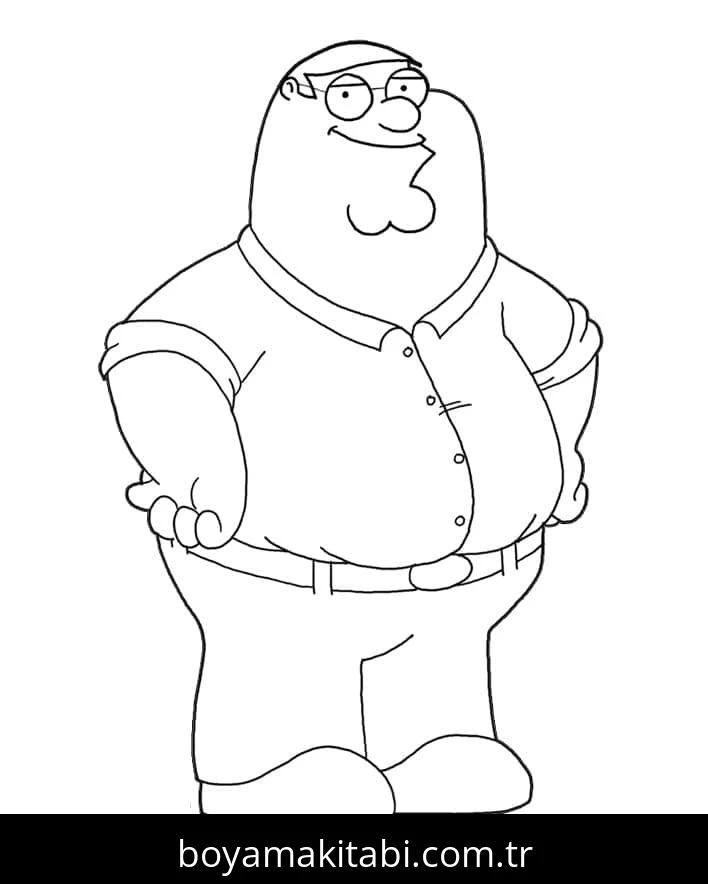 Family Guy boyama sayfası – renkli çizimler, okul öncesi