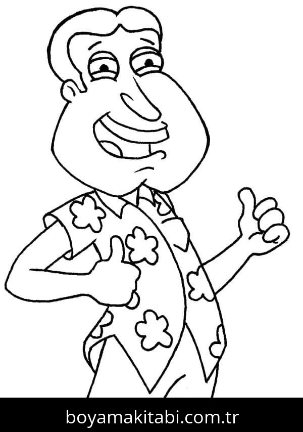 Family Guy boyama sayfası – eğitici aktivite, yaratıcılık