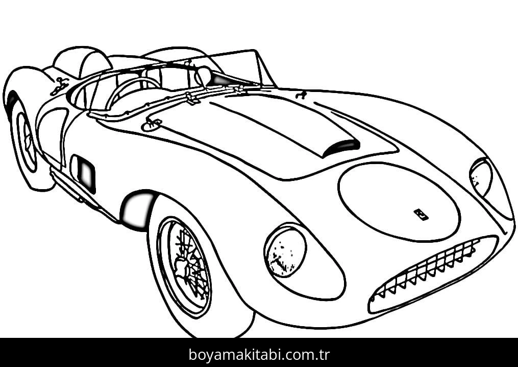 Ferrari boyama sayfası – evde etkinlik, ücretsiz yazdır