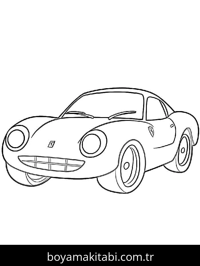 Ferrari boyama sayfası – yaratıcılığı geliştirir, keyifli zaman