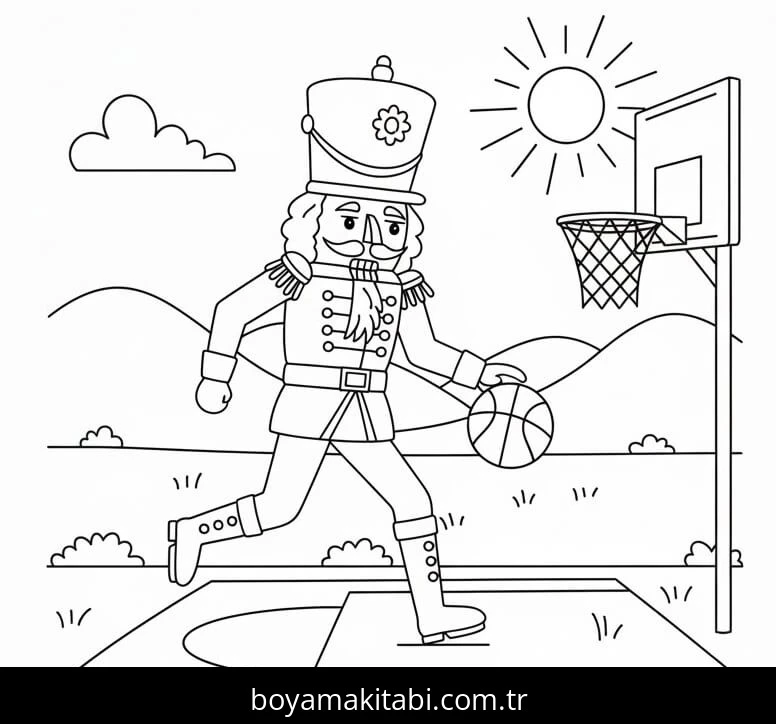 Fındıkkıran boyama sayfası #58 – PDF indir, sevimli karakter