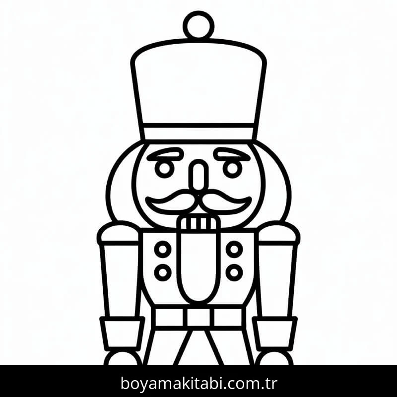 Fındıkkıran boyama sayfası – basit çizim, kolay boyama