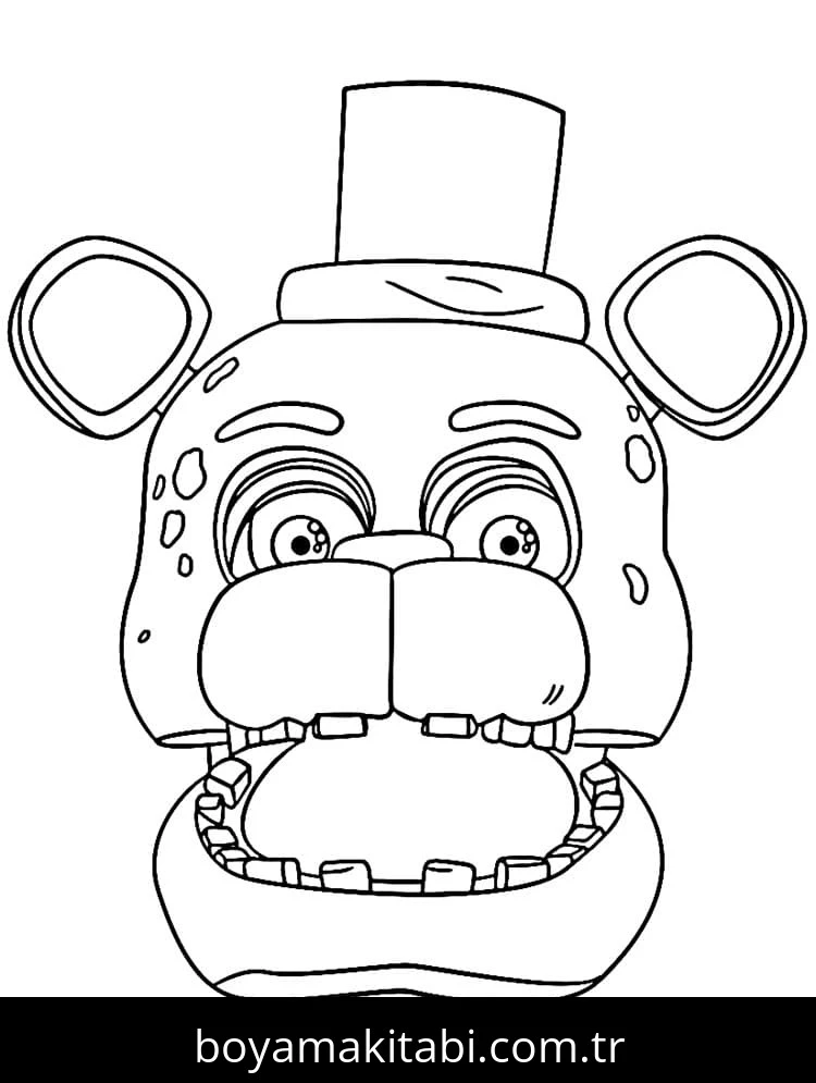 FNAF boyama sayfası #23 – sınıf etkinliği, kolay indirilebilir