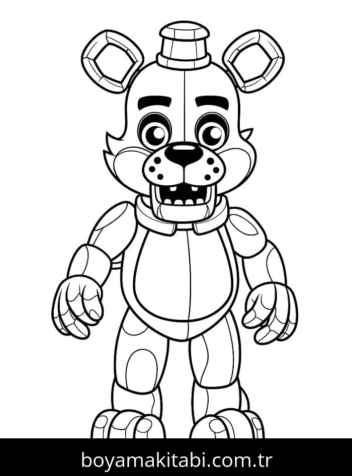FNAF boyama sayfası #24 – dikkat ve odaklanma geliştirir, A4 baskıya uygun