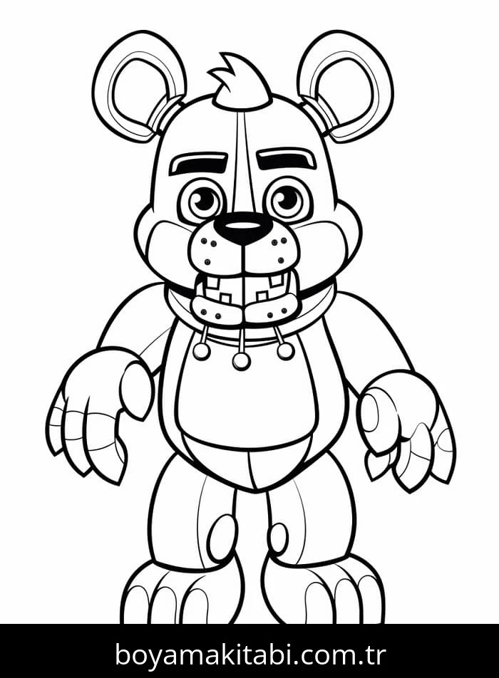 FNAF boyama sayfası – yaratıcılığı geliştirir, keyifli zaman