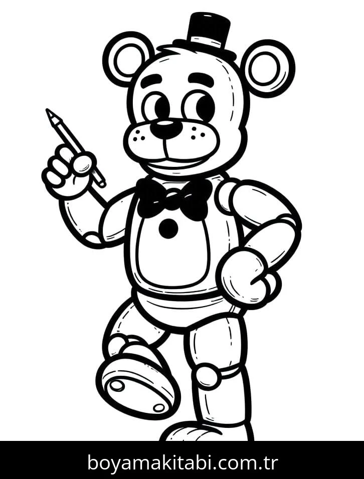 FNAF boyama sayfası – boyama etkinliği, çocuk aktivitesi