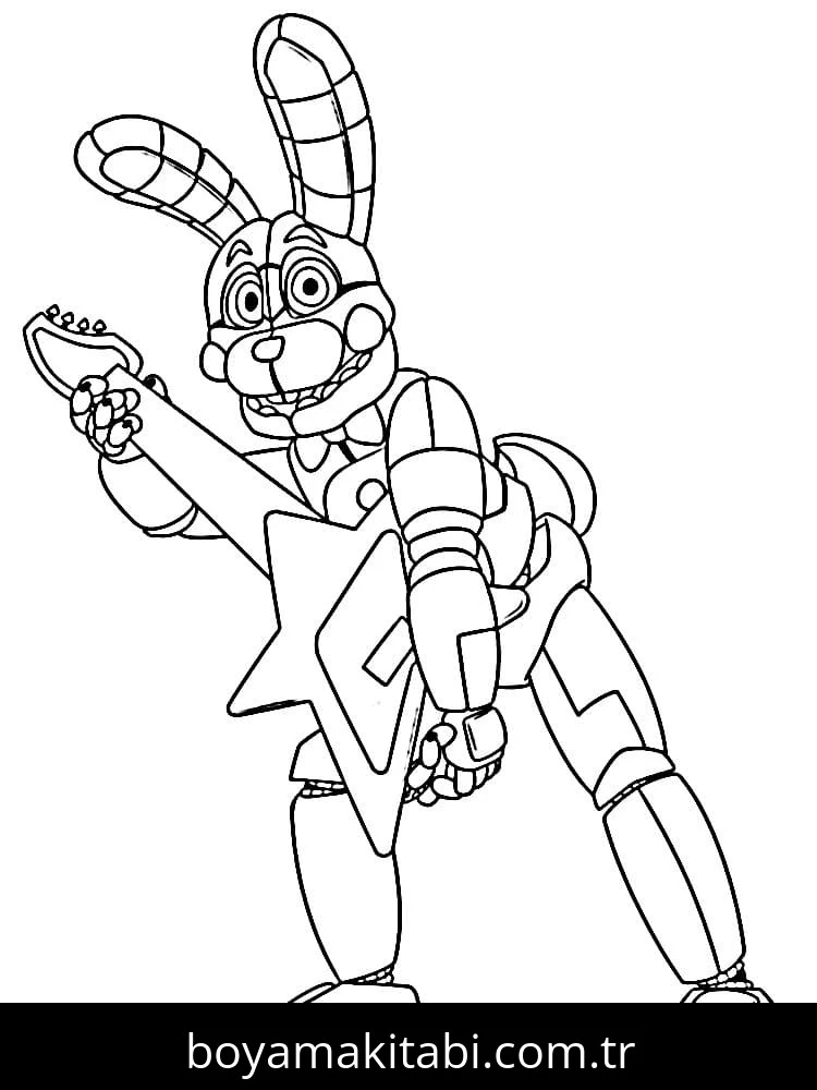 FNAF boyama sayfası – evde etkinlik, ücretsiz yazdır