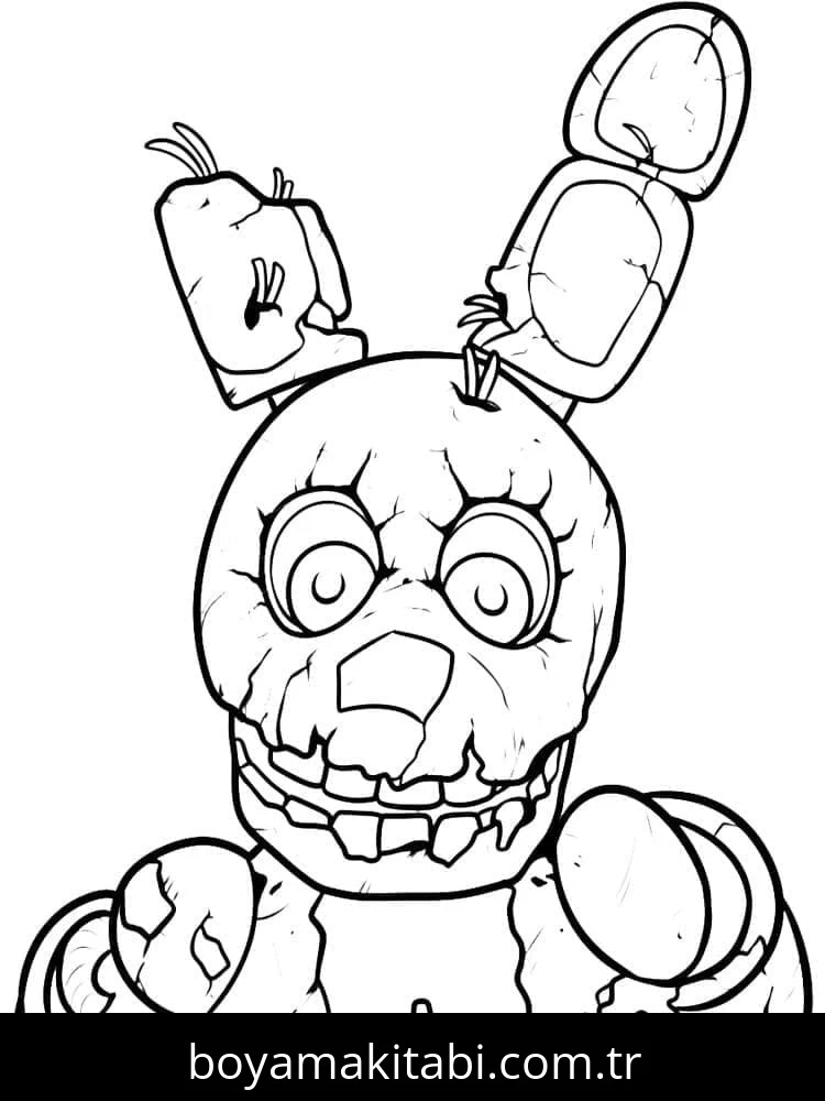 FNAF boyama sayfası – eğlenceli etkinlik, el becerilerini geliştirir