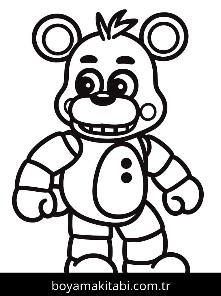 FNAF boyama sayfası – boyama etkinliği, çocuk aktivitesi