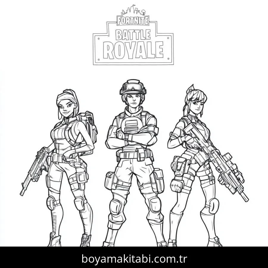 Fortnite boyama sayfası – boyama etkinliği, çocuk aktivitesi
