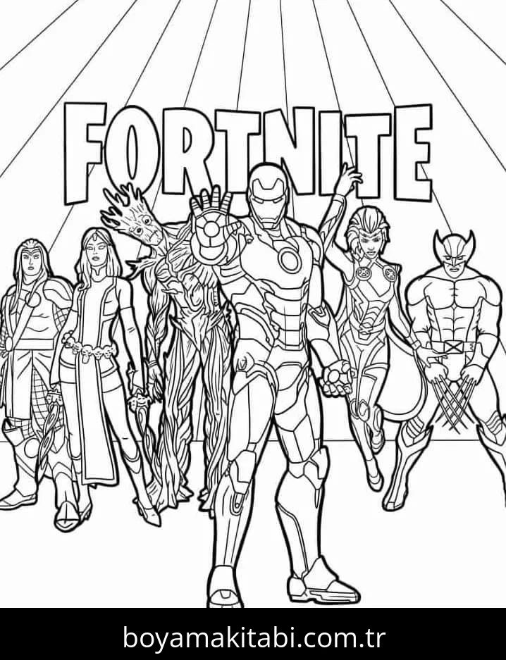 Fortnite boyama sayfası – yaratıcılık, eğlenceli etkinlik
