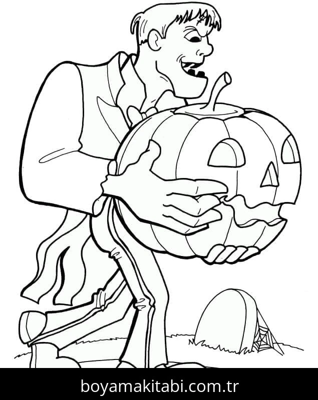 Frankenstein boyama sayfası – yaratıcılığı geliştirir, keyifli zaman