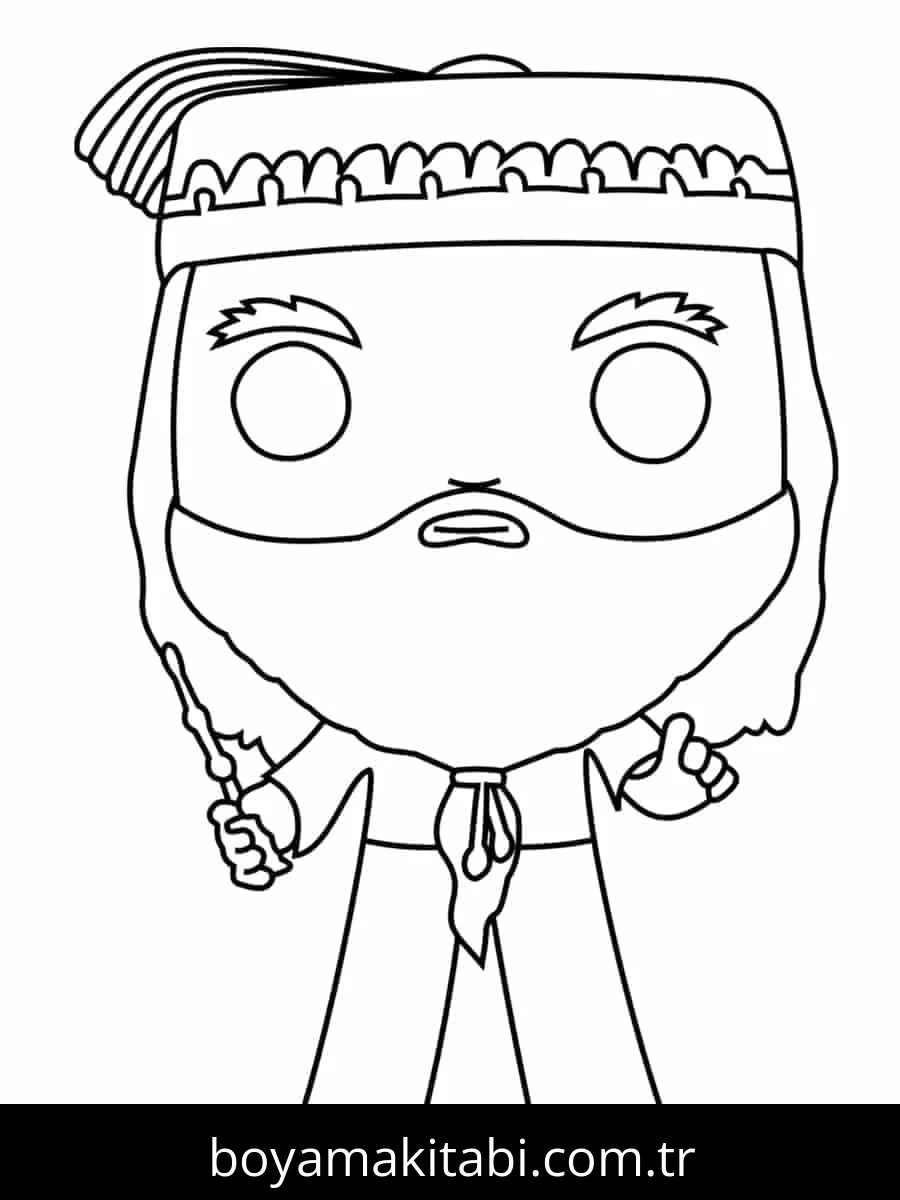 Funko Pop boyama sayfası – çocuklar için, çizgi film temalı