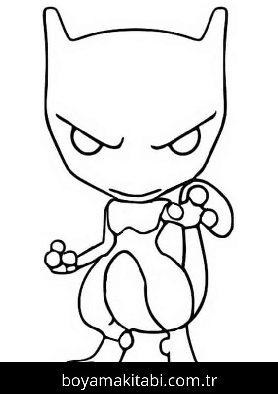 Funko Pop boyama sayfası – çizgi film temalı, basit çizim