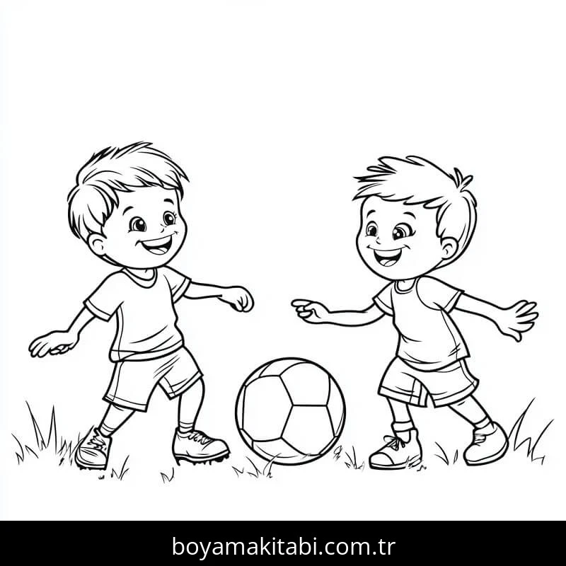Futbol boyama sayfası – yaratıcılık, eğlenceli etkinlik