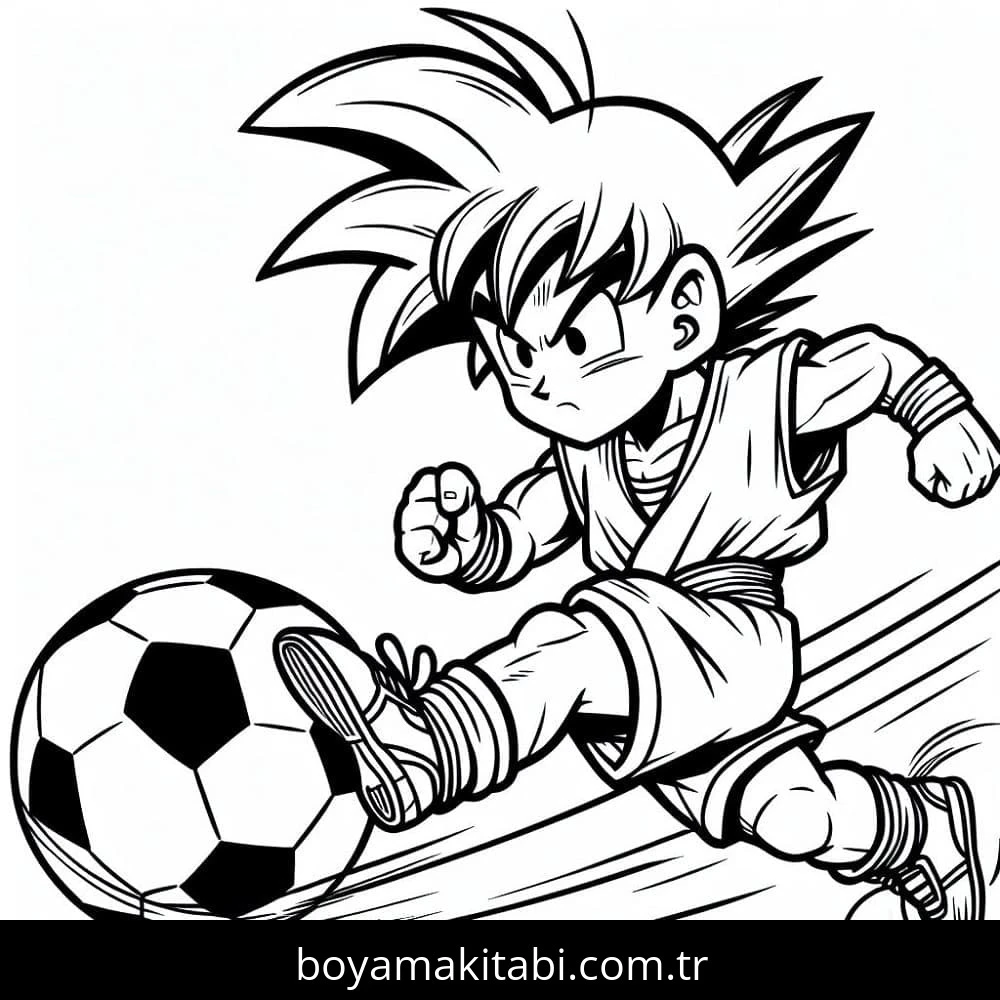 Futbol boyama sayfası – keyifli zaman, renkli çizimler