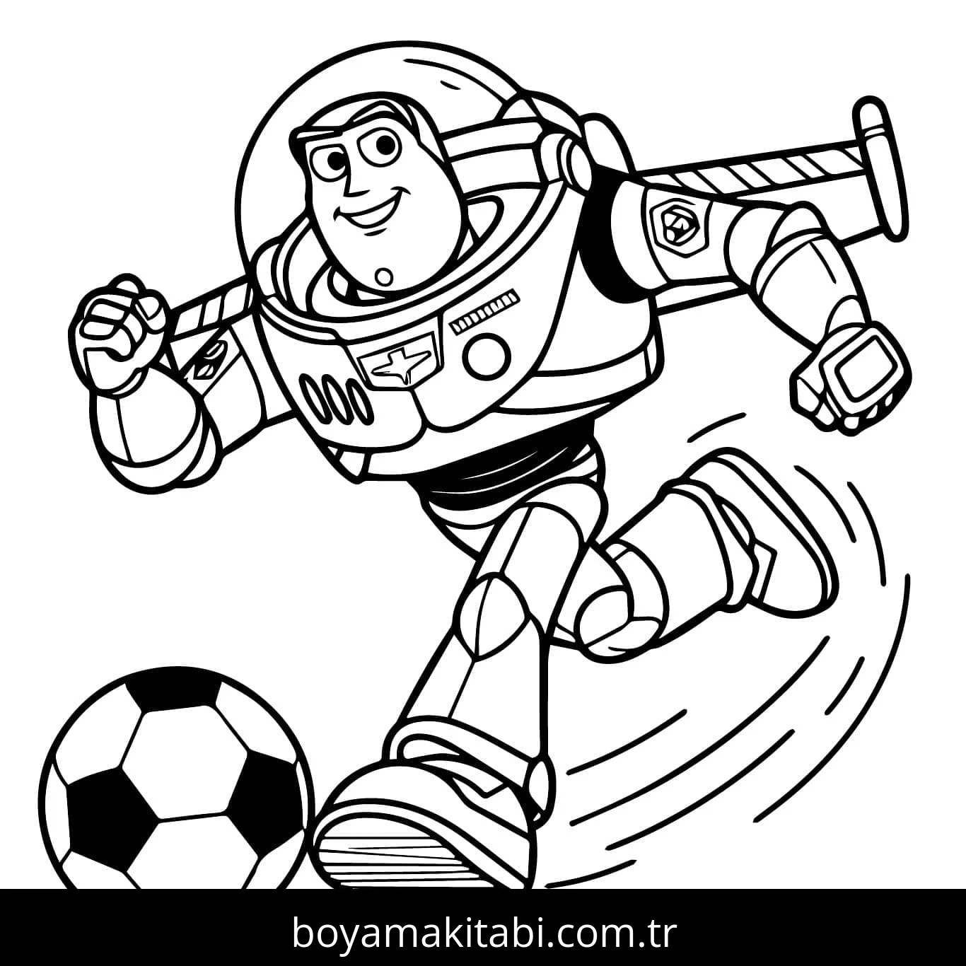 Futbol boyama sayfası – evde etkinlik, ücretsiz yazdır