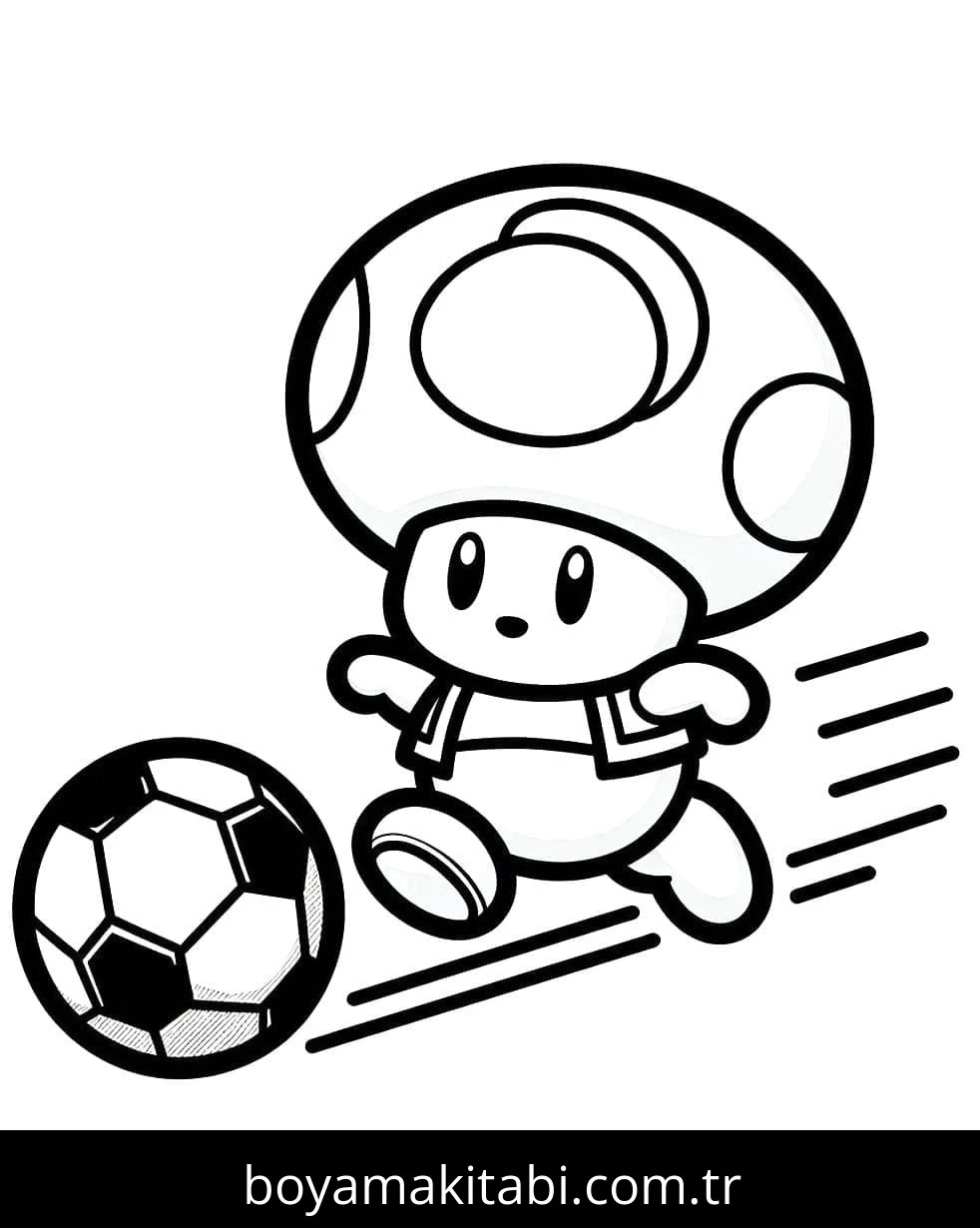 Futbol boyama sayfası – kolay boyama, eğitici aktivite