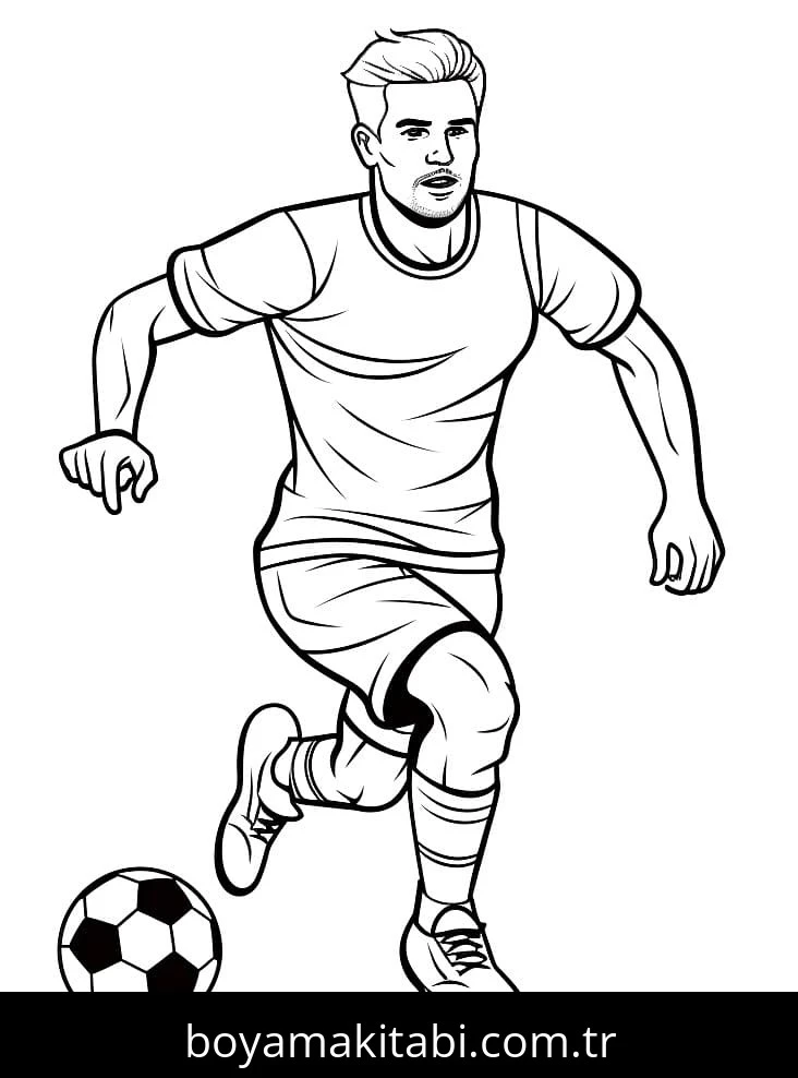 Futbol boyama sayfası – eğitici aktivite, yaratıcılık