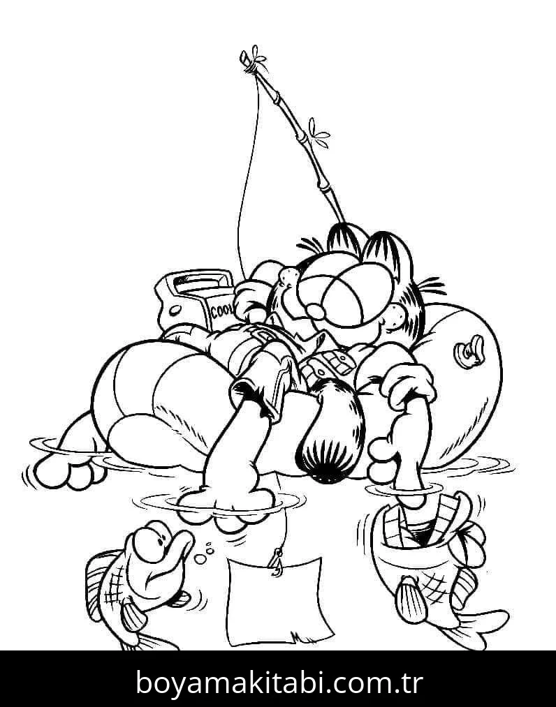 Garfield boyama sayfası #84 – okul öncesi, evde etkinlik