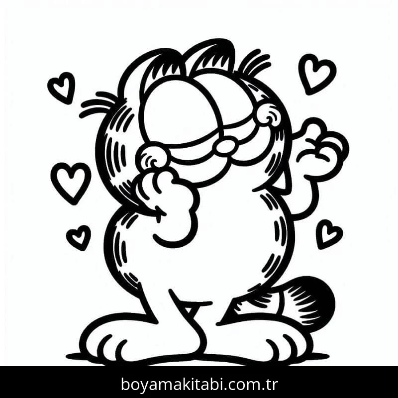 Garfield boyama sayfası #91 – evde etkinlik, anaokulu etkinliği